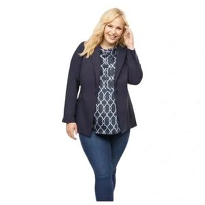 Lane Bryant Pant Suit The Bryant Blazer and Allie Pant in Navy Blue